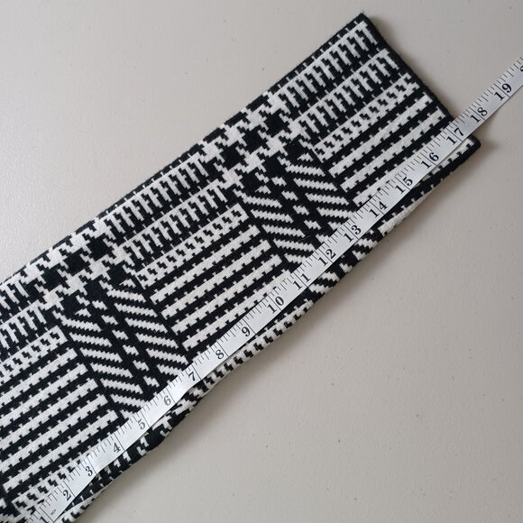 Anne Klein Black White Glen Plaid Knit Coat - Picture 14 of 16